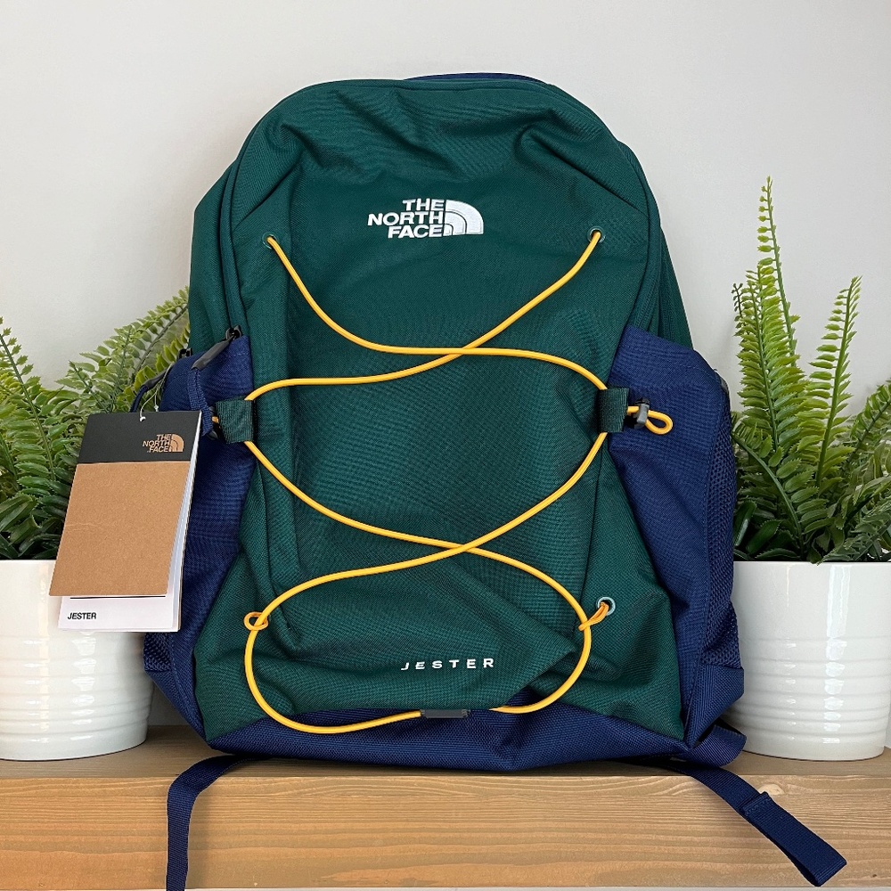 The North Face Green and Blue Backpack